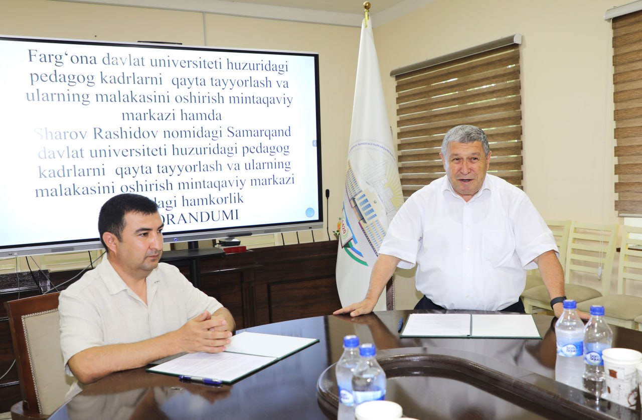Samarqand davlat universiteti huzuridagi mintaqaviy markaz hamda Farg‘ona davlat universiteti huzuridagi mintaqaviy markaz o‘rtasida hamkorlik memorandumi imzolandi