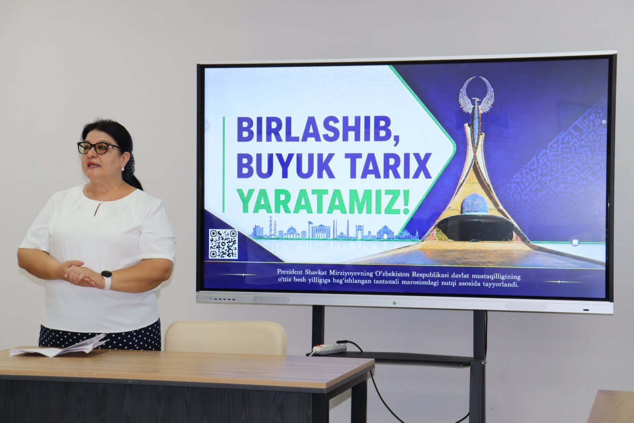 “Mustaqillik darslari” - Yagona Vatan, yagona xalq bo‘lib, yangi hayot va kelajak yarataylik